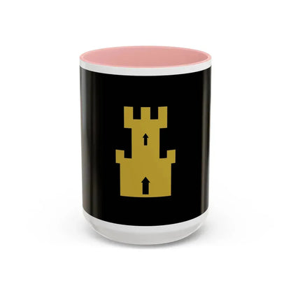 Flag of Finnmark Norway - Accent Coffee Mug 15oz Pink - Go Mug Yourself
