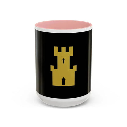 Flag of Finnmark Norway - Accent Coffee Mug 15oz Pink - Go Mug Yourself