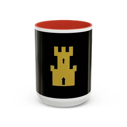Flag of Finnmark Norway - Accent Coffee Mug 15oz Red - Go Mug Yourself