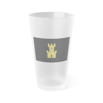 Flag of Finnmark Norway - Frosted Pint Glass 16oz 16oz Frosted - Go Mug Yourself