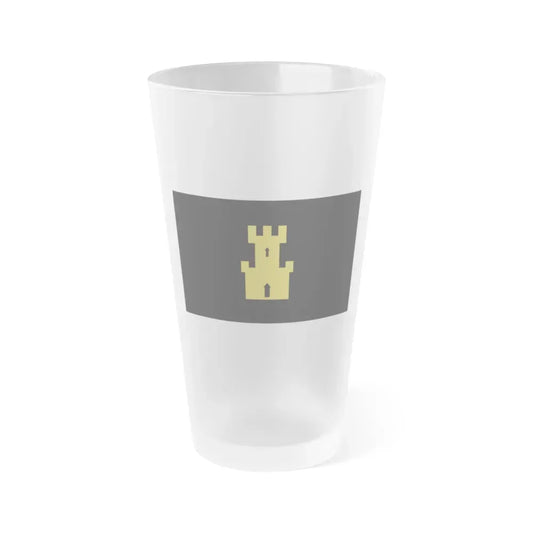 Flag of Finnmark Norway - Frosted Pint Glass 16oz 16oz Frosted - Go Mug Yourself