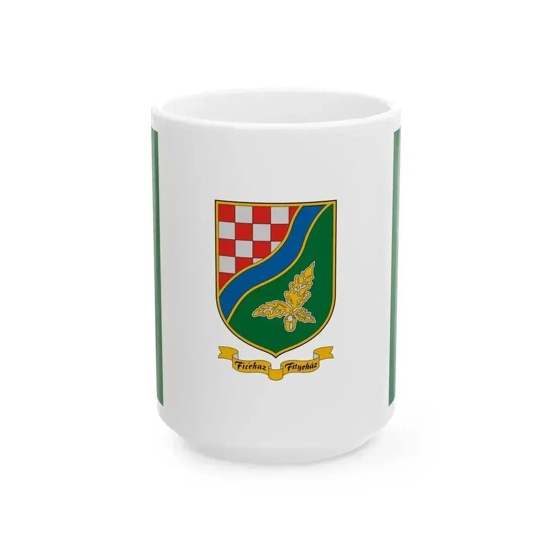 Flag of Fityehaz (Hungary) White Coffee Mug 15oz - Go Mug Yourself