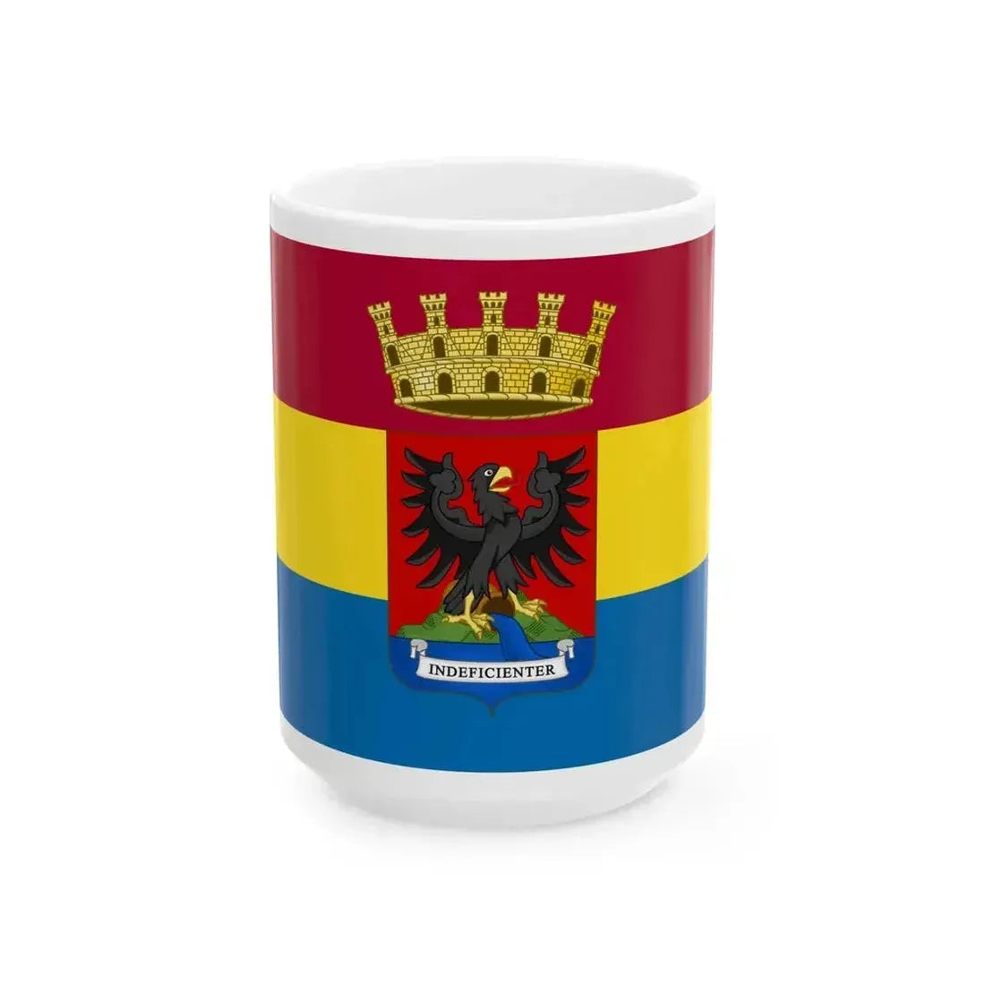 Flag of Fiume 1924-1945 Variant (Italy) White Coffee Mug 15oz - Go Mug Yourself