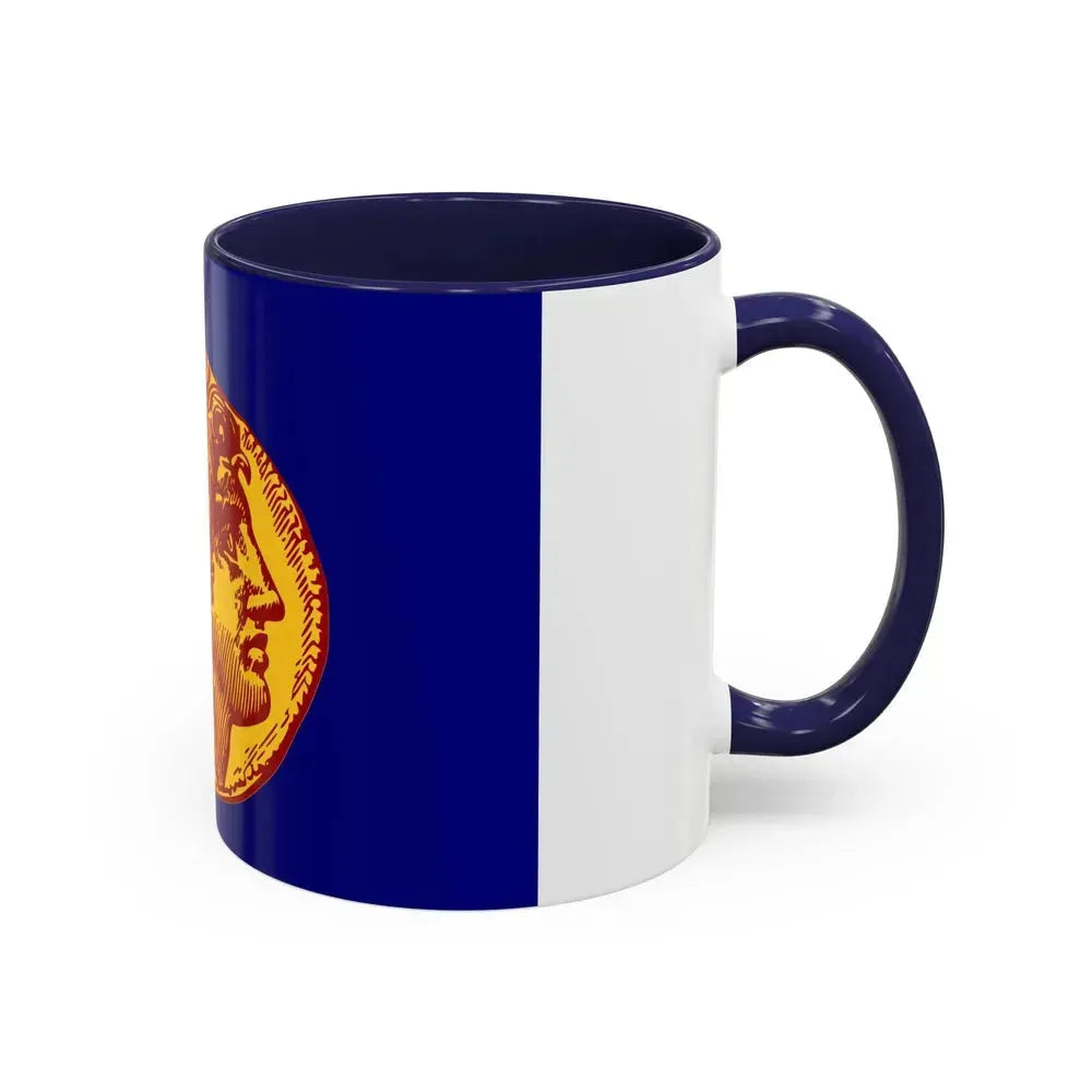 Flag of Flag of Thessaloniki Greece - Accent Coffee Mug - Go Mug Yourself