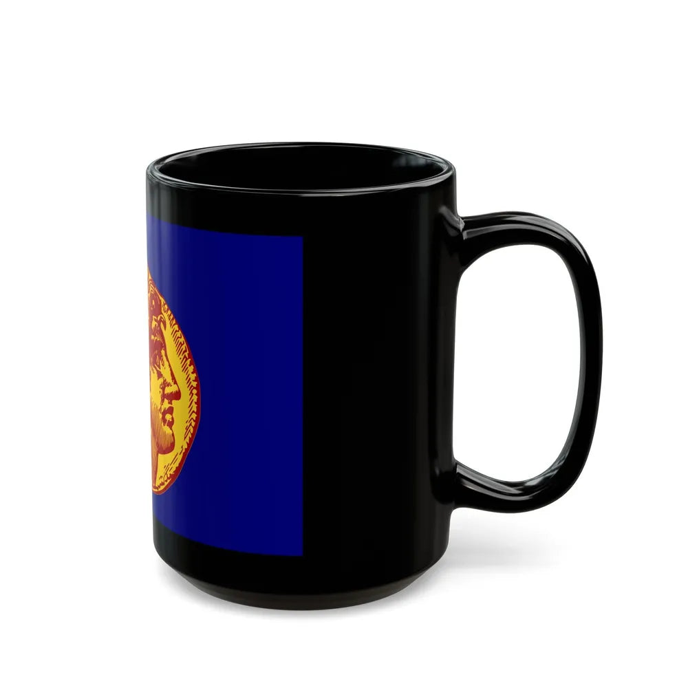 Flag of Flag of Thessaloniki Greece - Black Coffee Mug-Go Mug Yourself