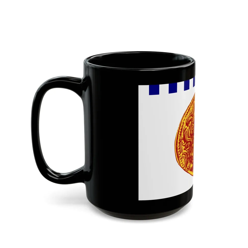 Flag of Flag of Thessaloniki Greece - Black Coffee Mug-Go Mug Yourself