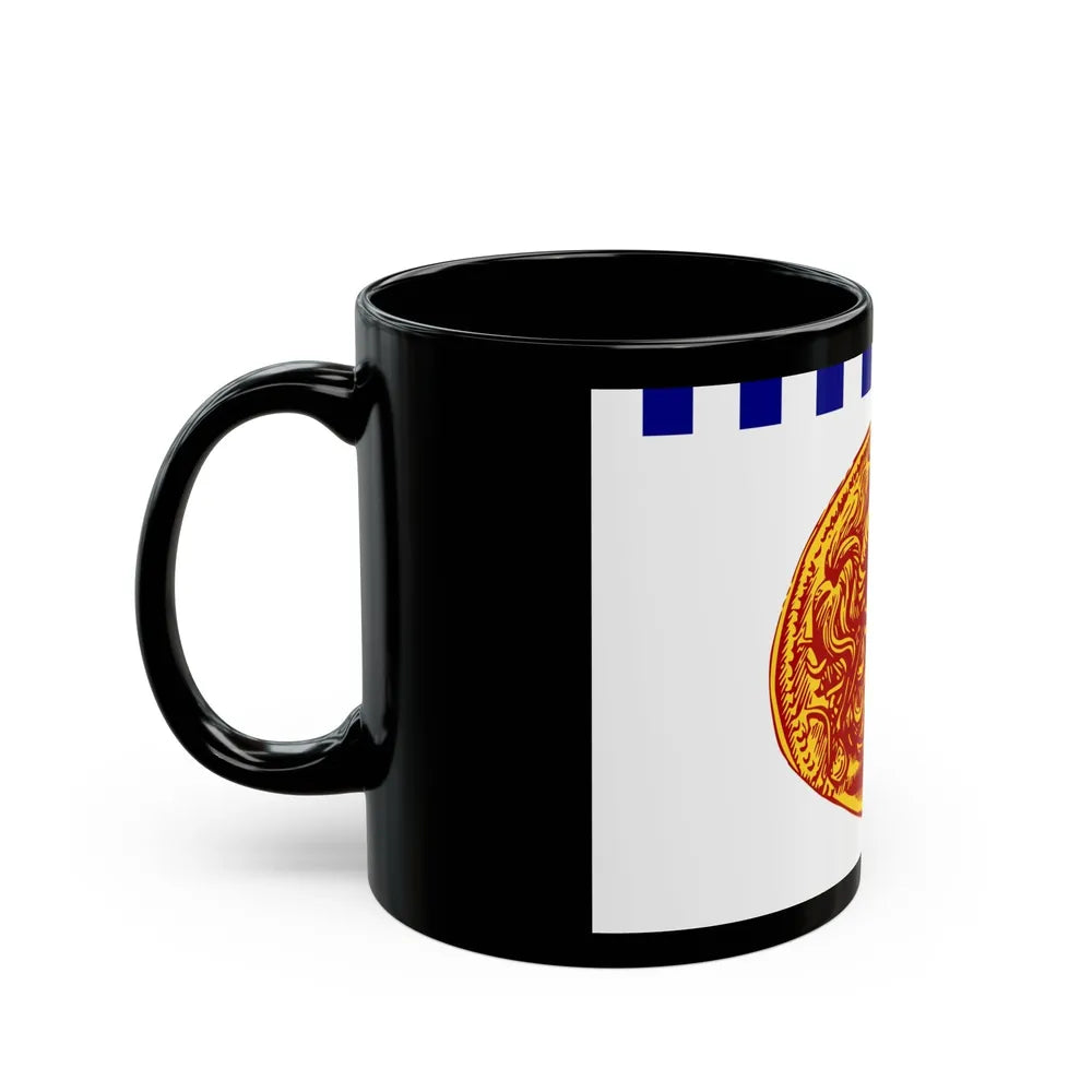 Flag of Flag of Thessaloniki Greece - Black Coffee Mug-Go Mug Yourself