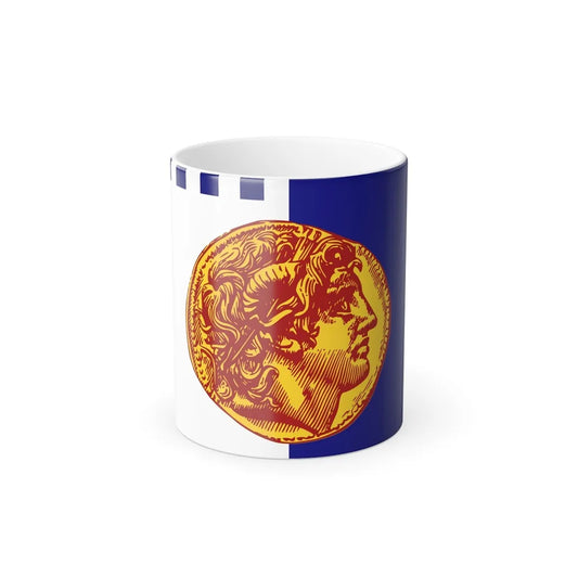 Flag of Flag of Thessaloniki Greece - Color Changing Coffee Mug-11oz-Go Mug Yourself