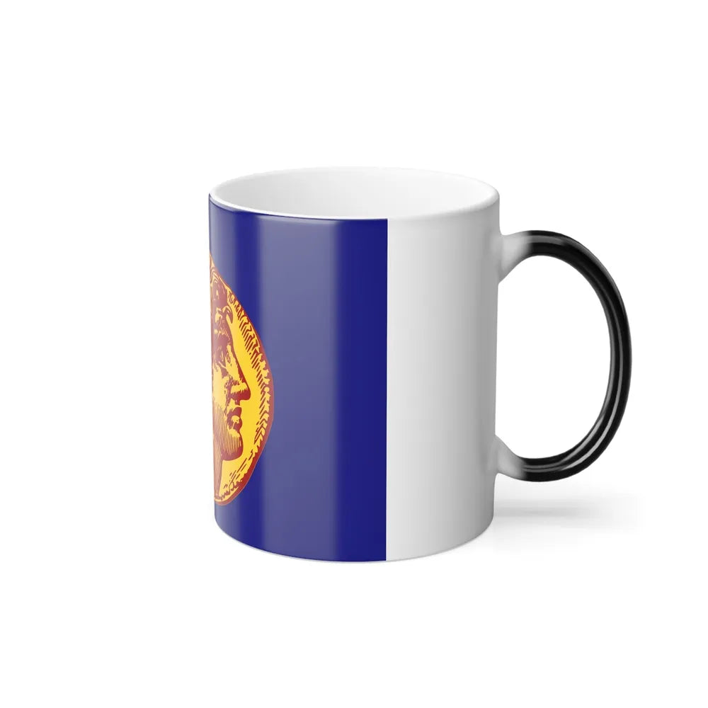 Flag of Flag of Thessaloniki Greece - Color Changing Coffee Mug-Go Mug Yourself