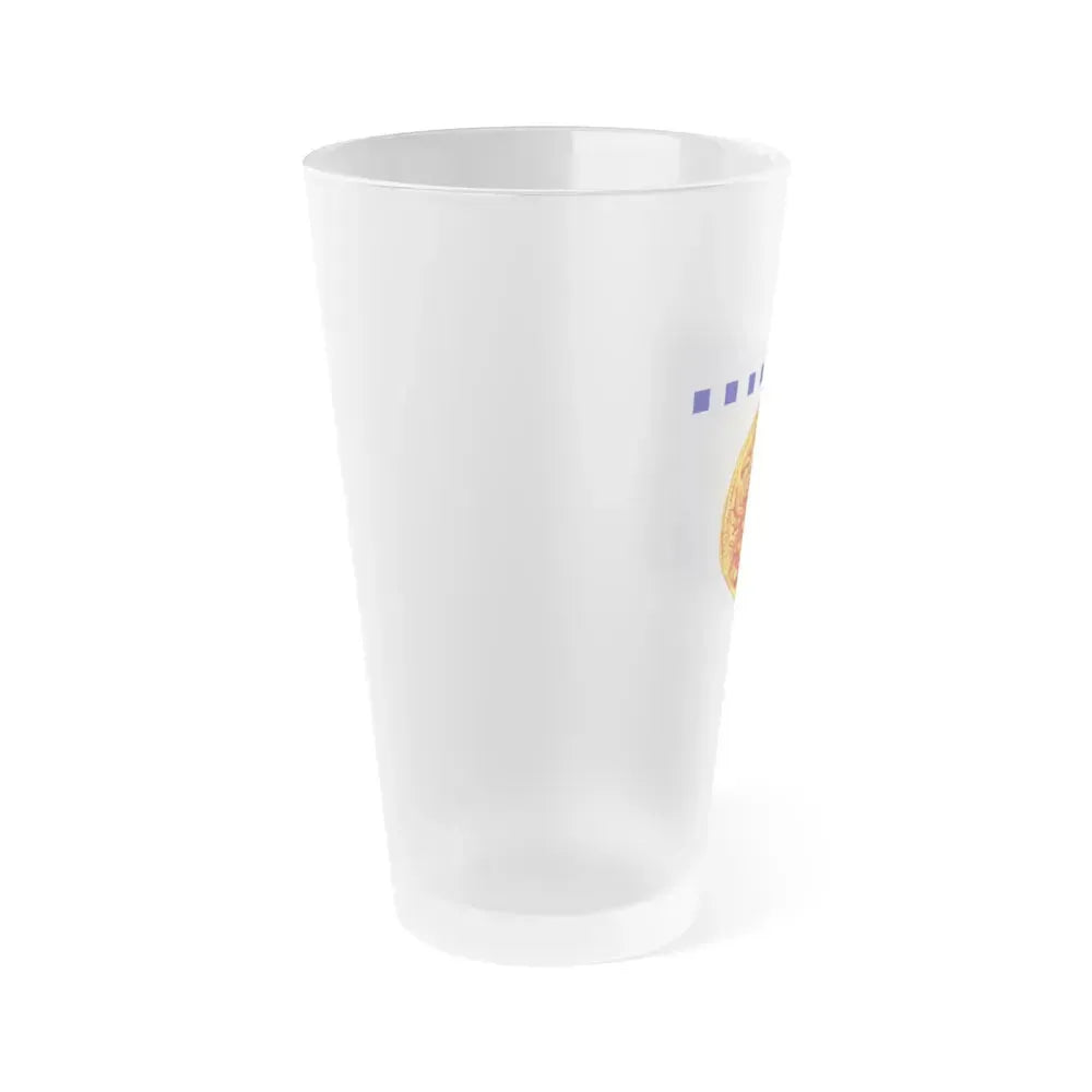 Flag of Flag of Thessaloniki Greece - Frosted Pint Glass 16oz - Go Mug Yourself