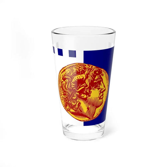 Flag of Flag of Thessaloniki Greece - Pint Glass 16oz 16oz - Go Mug Yourself