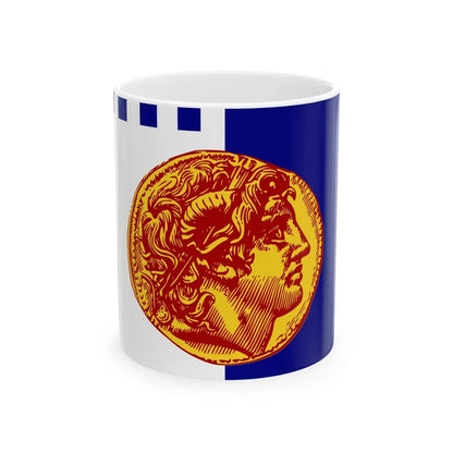 Flag of Flag of Thessaloniki Greece - White Coffee Mug-11oz-Go Mug Yourself