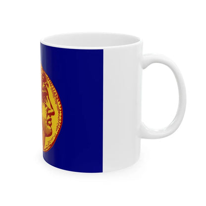 Flag of Flag of Thessaloniki Greece - White Coffee Mug-Go Mug Yourself