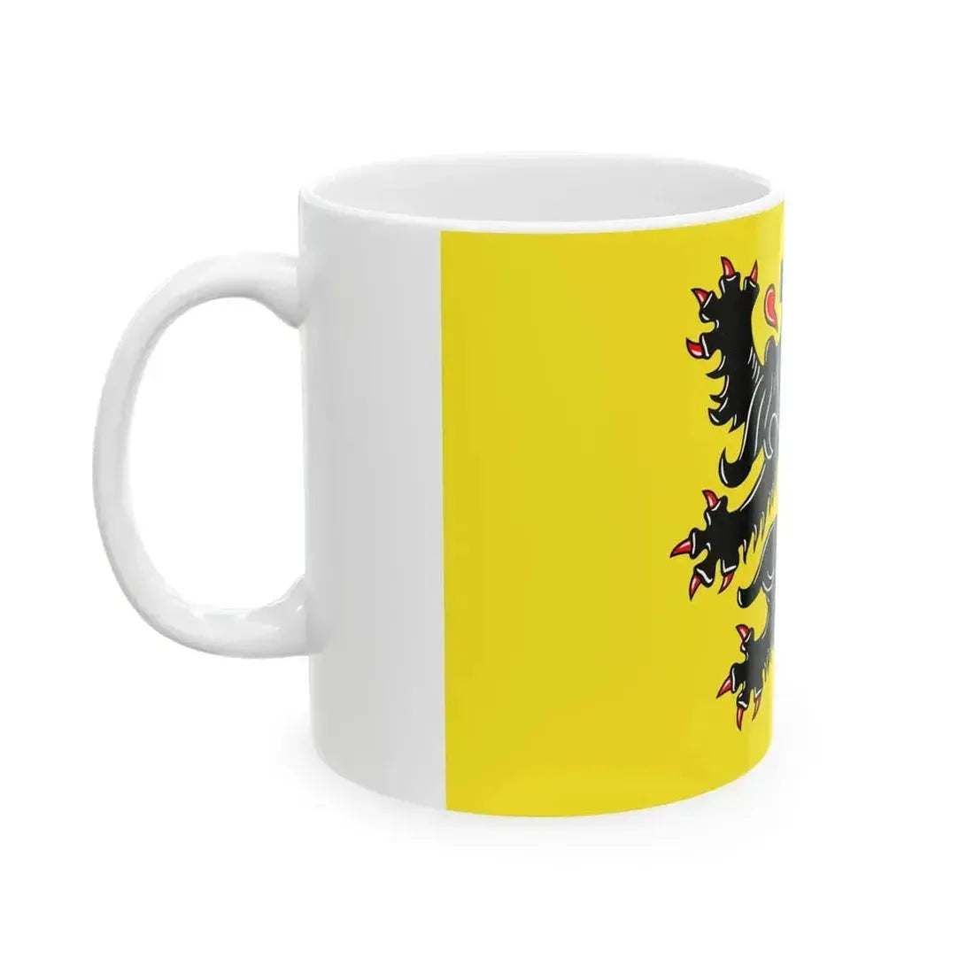 Flag of Flanders (Belgium) White Coffee Mug - Go Mug Yourself