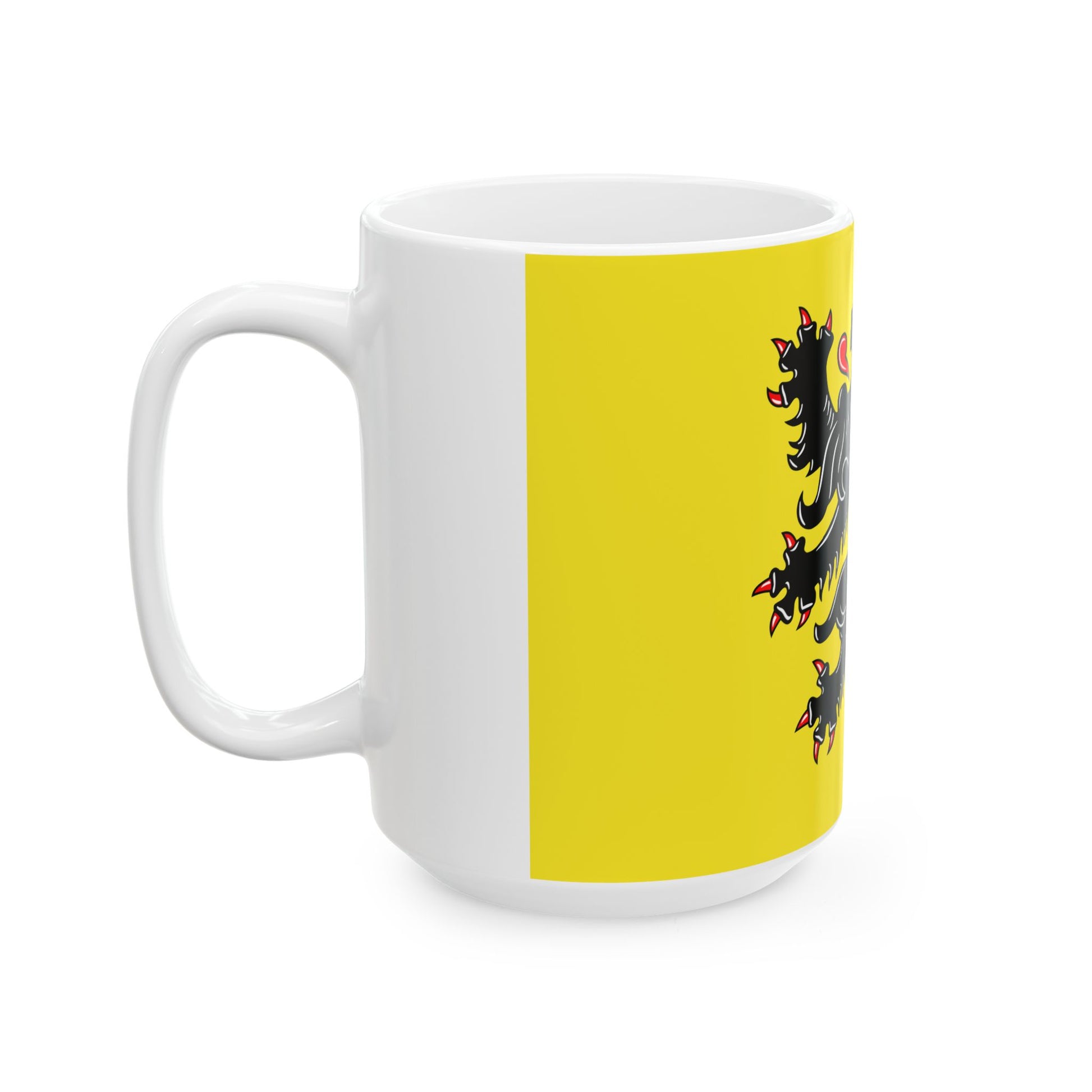 Flag of Flanders (Belgium) White Coffee Mug-Go Mug Yourself