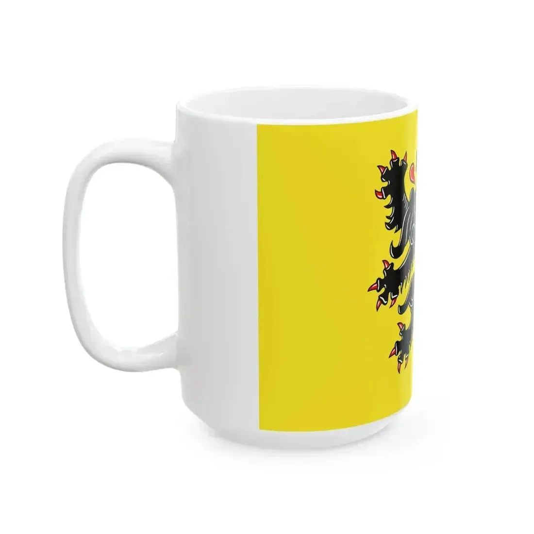Flag of Flanders (Belgium) White Coffee Mug - Go Mug Yourself