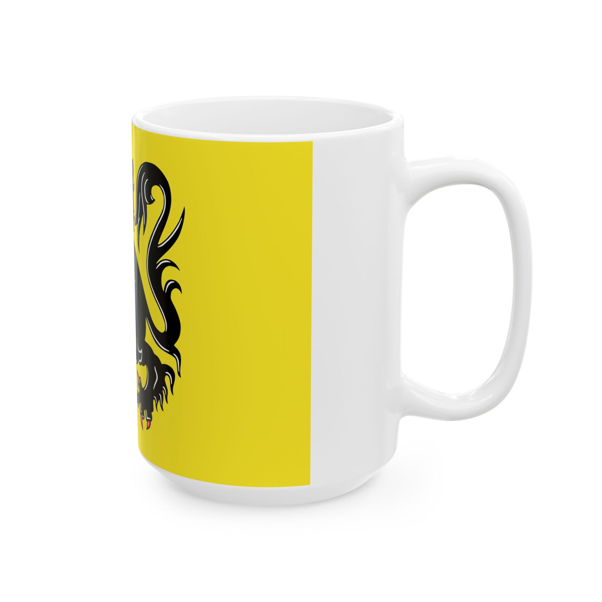 Flag of Flanders (Belgium) White Coffee Mug-Go Mug Yourself