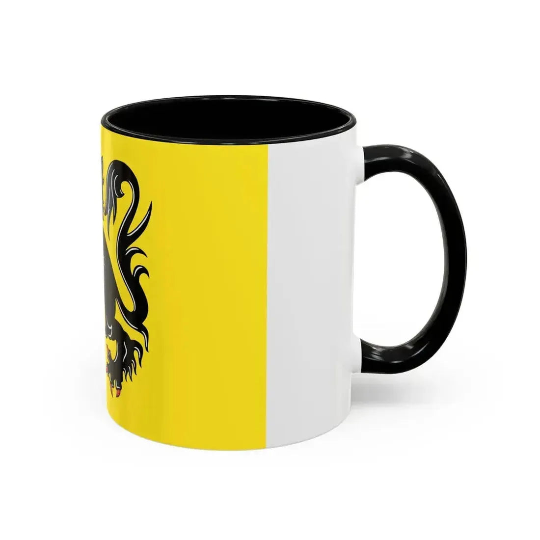 Flag of Flanders the Flemish Community and the Flemish Region Belgium - Accent Coffee Mug - Go Mug Yourself
