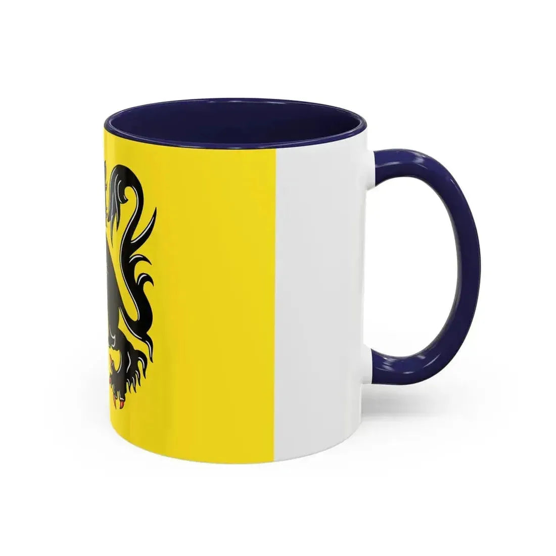 Flag of Flanders the Flemish Community and the Flemish Region Belgium - Accent Coffee Mug - Go Mug Yourself