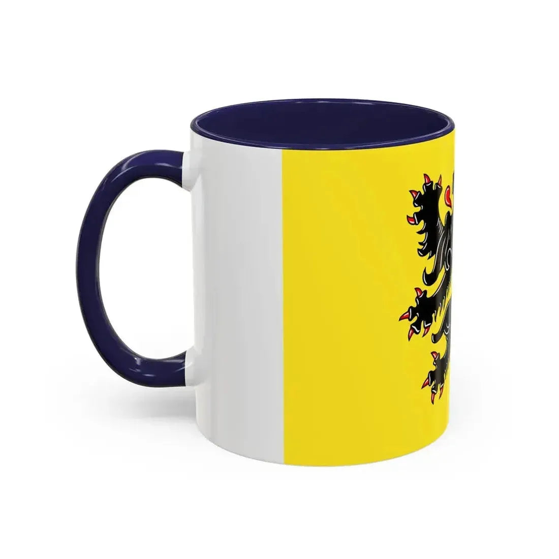 Flag of Flanders the Flemish Community and the Flemish Region Belgium - Accent Coffee Mug - Go Mug Yourself