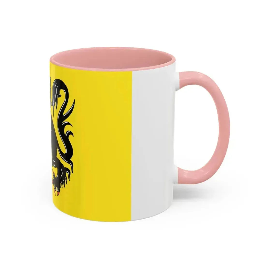 Flag of Flanders the Flemish Community and the Flemish Region Belgium - Accent Coffee Mug - Go Mug Yourself