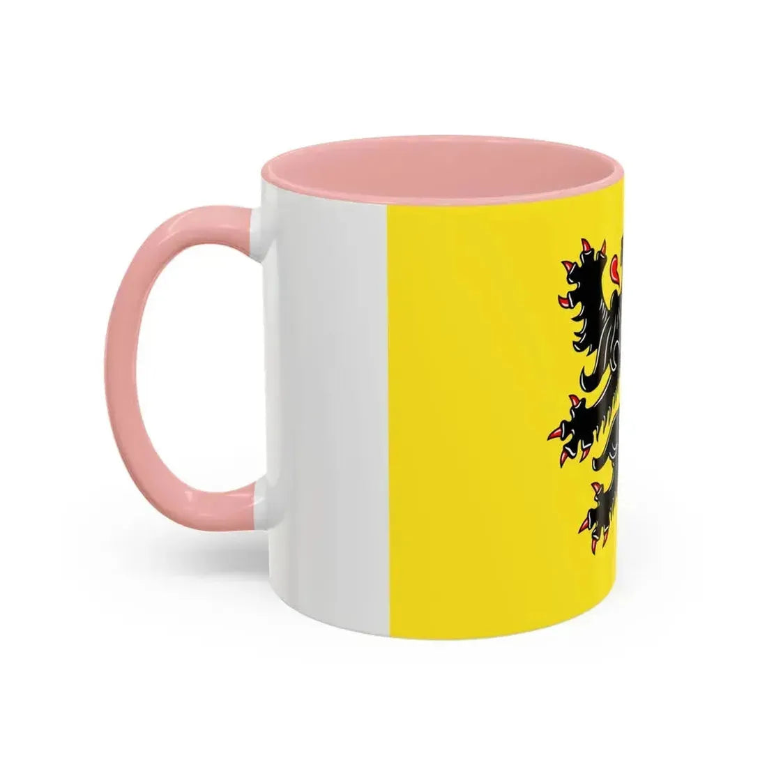 Flag of Flanders the Flemish Community and the Flemish Region Belgium - Accent Coffee Mug - Go Mug Yourself