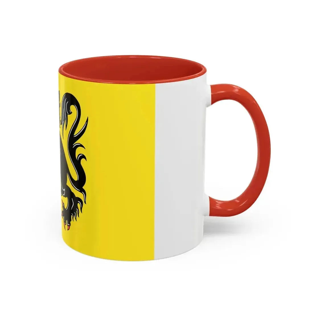 Flag of Flanders the Flemish Community and the Flemish Region Belgium - Accent Coffee Mug - Go Mug Yourself