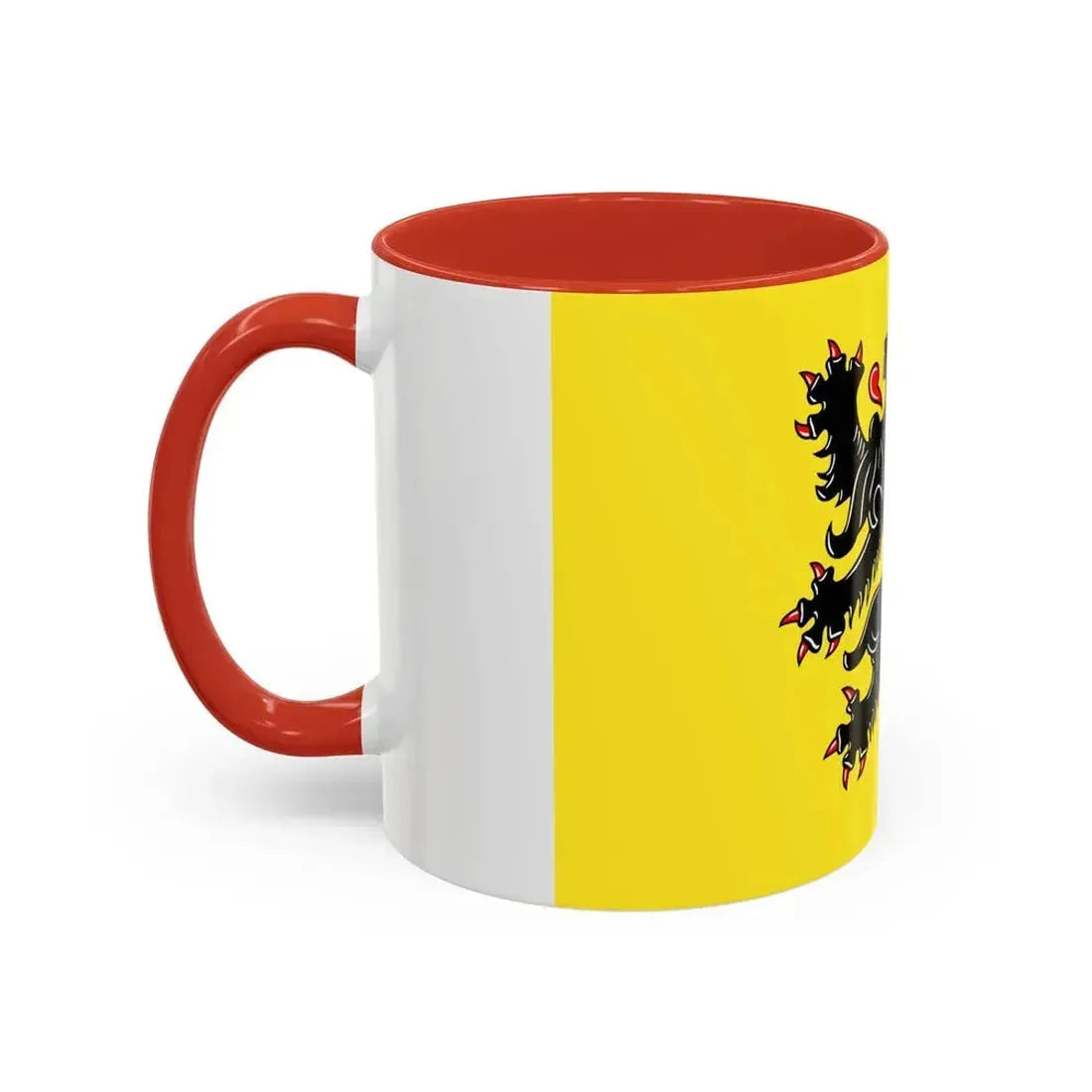 Flag of Flanders the Flemish Community and the Flemish Region Belgium - Accent Coffee Mug - Go Mug Yourself