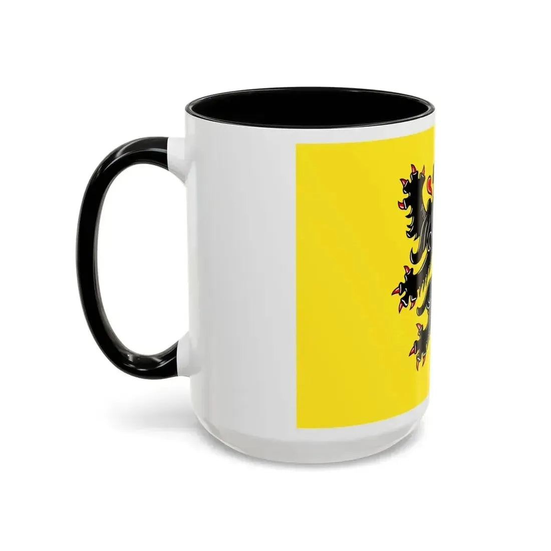 Flag of Flanders the Flemish Community and the Flemish Region Belgium - Accent Coffee Mug - Go Mug Yourself