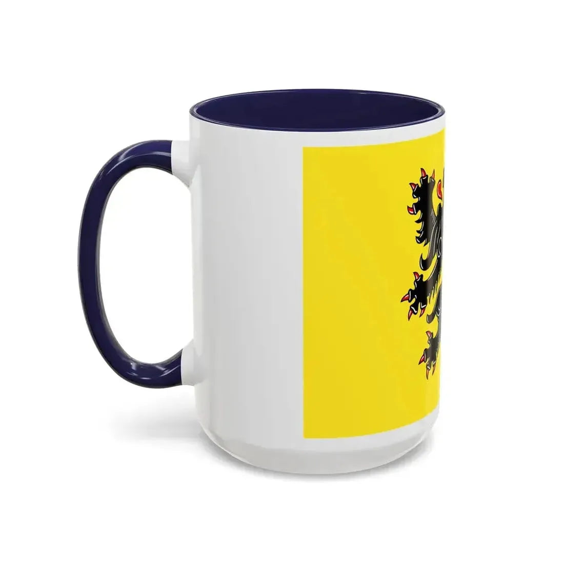 Flag of Flanders the Flemish Community and the Flemish Region Belgium - Accent Coffee Mug - Go Mug Yourself