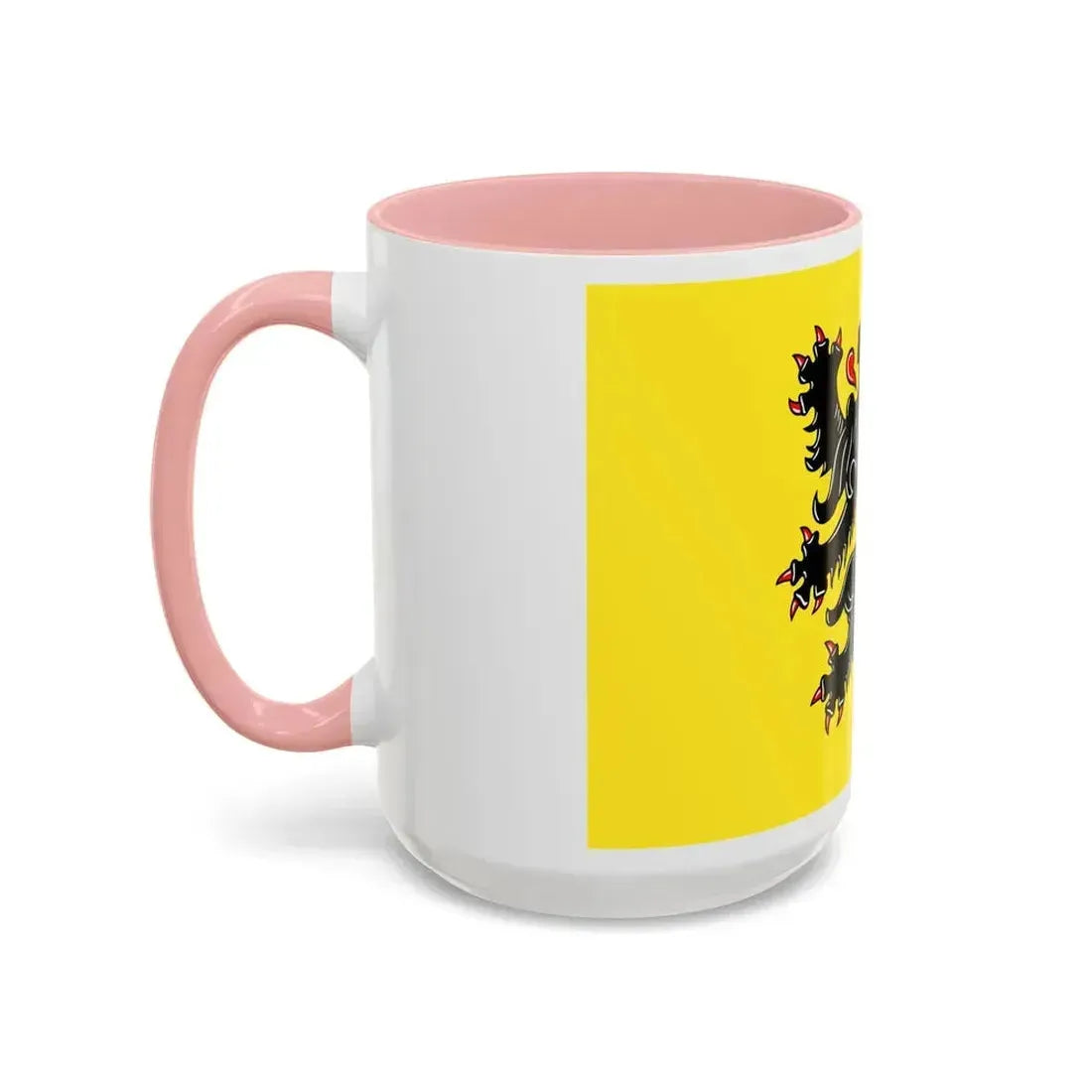 Flag of Flanders the Flemish Community and the Flemish Region Belgium - Accent Coffee Mug - Go Mug Yourself