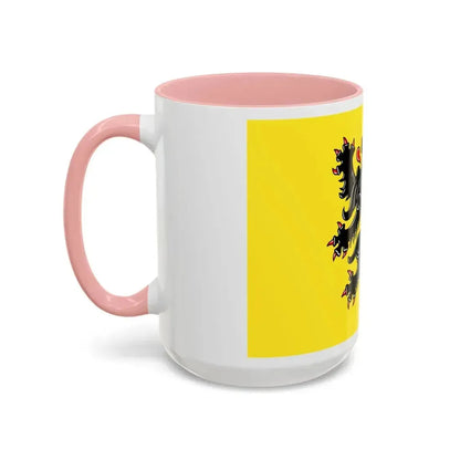 Flag of Flanders the Flemish Community and the Flemish Region Belgium - Accent Coffee Mug - Go Mug Yourself