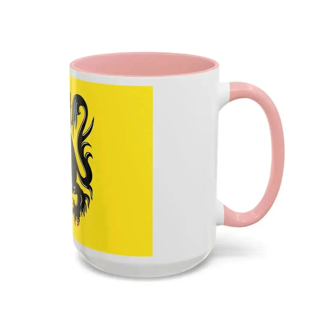 Flag of Flanders the Flemish Community and the Flemish Region Belgium - Accent Coffee Mug - Go Mug Yourself