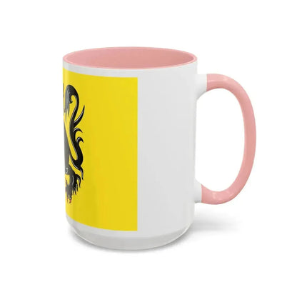 Flag of Flanders the Flemish Community and the Flemish Region Belgium - Accent Coffee Mug - Go Mug Yourself