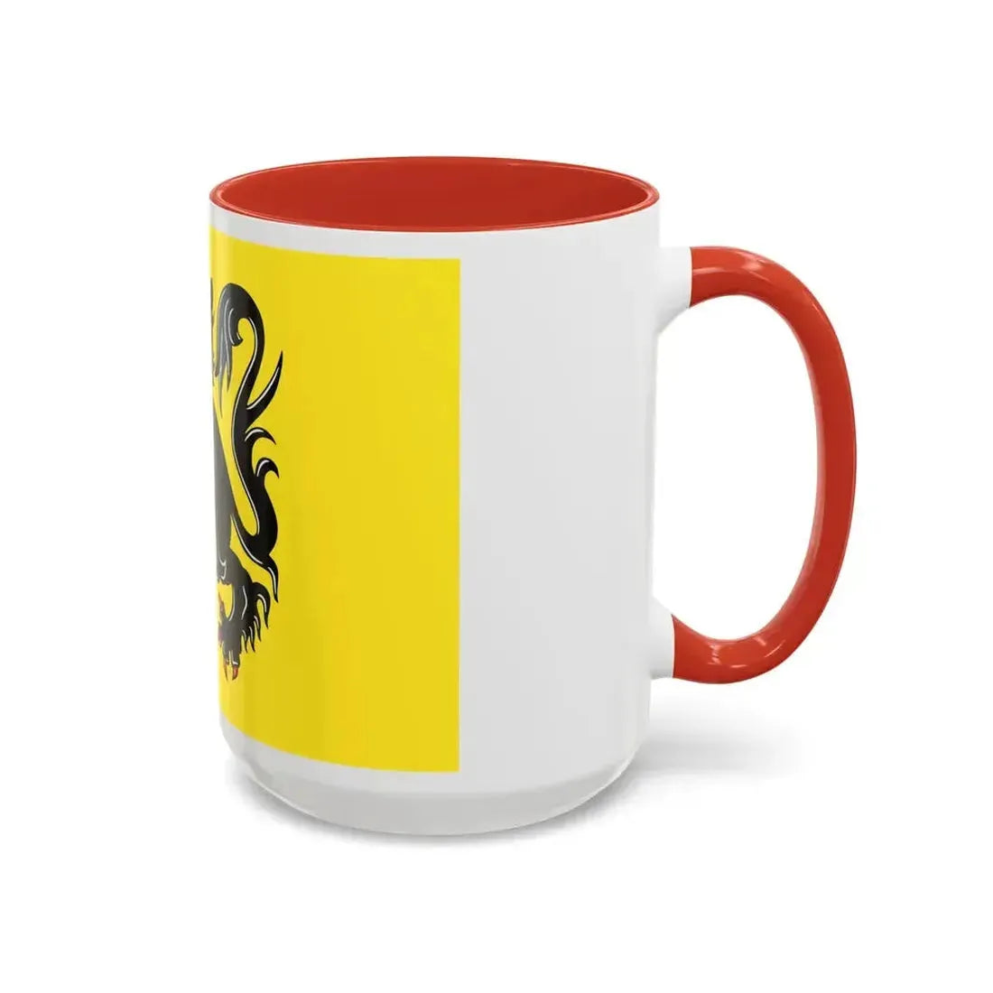 Flag of Flanders the Flemish Community and the Flemish Region Belgium - Accent Coffee Mug - Go Mug Yourself