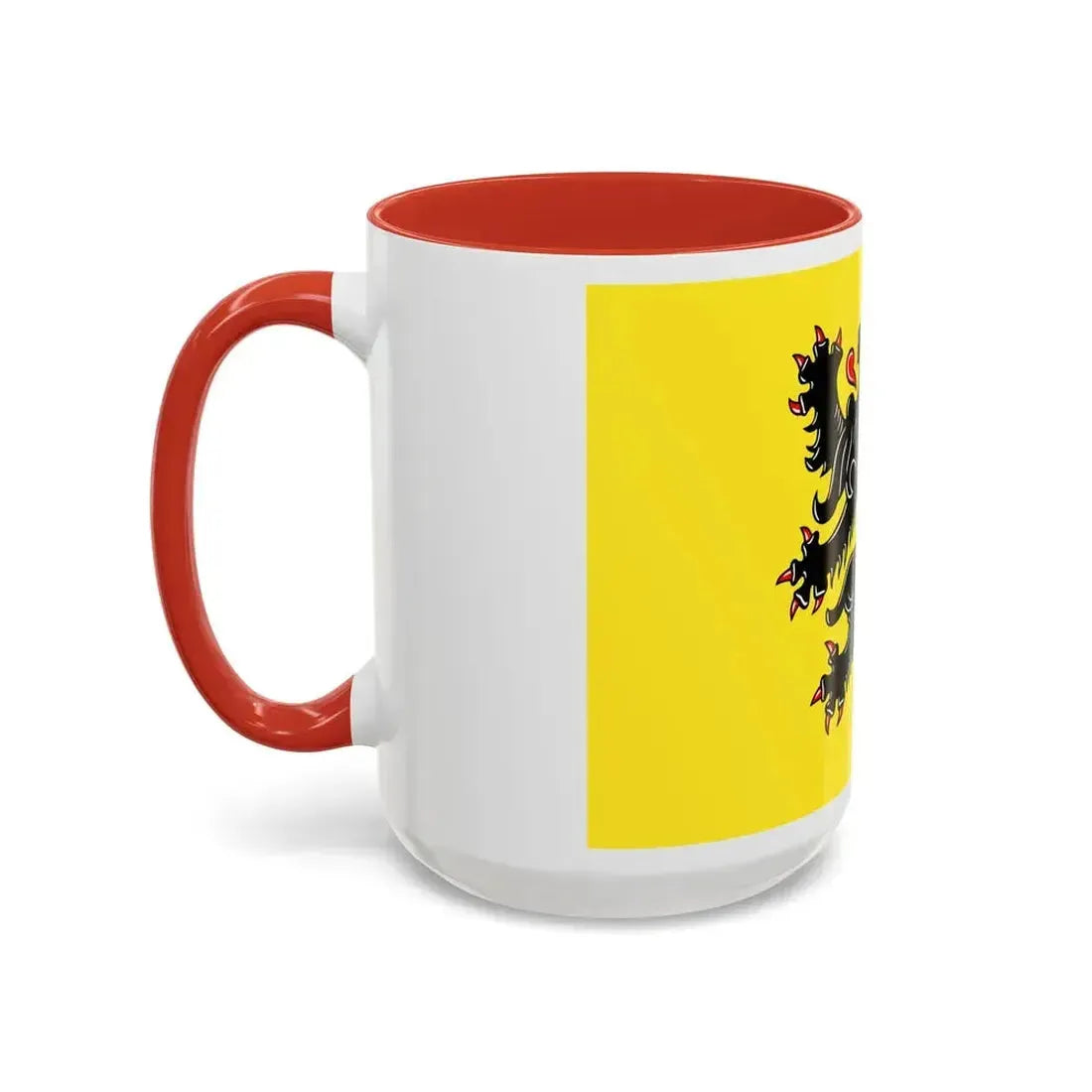 Flag of Flanders the Flemish Community and the Flemish Region Belgium - Accent Coffee Mug - Go Mug Yourself