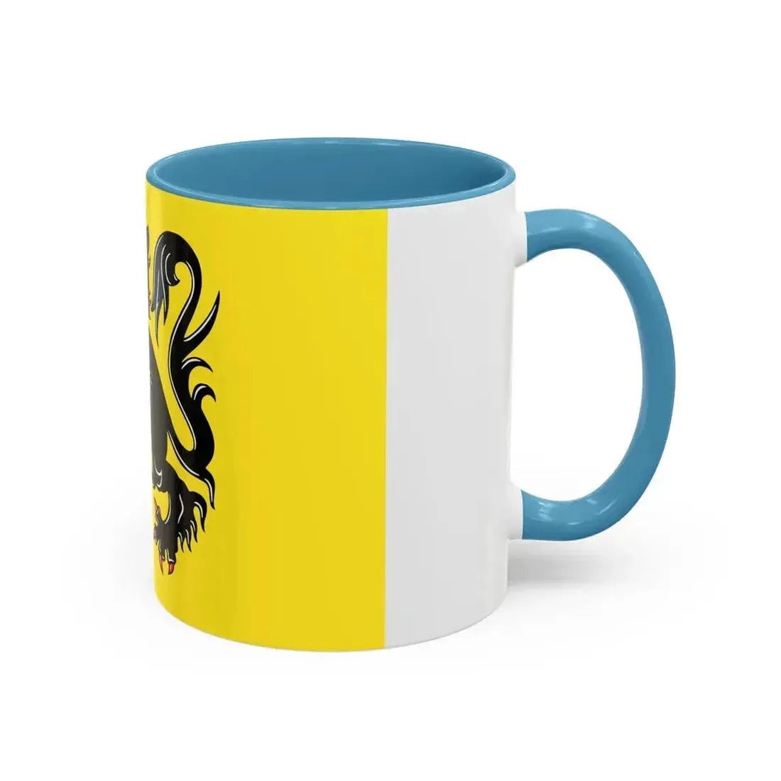 Flag of Flanders the Flemish Community and the Flemish Region Belgium - Accent Coffee Mug - Go Mug Yourself