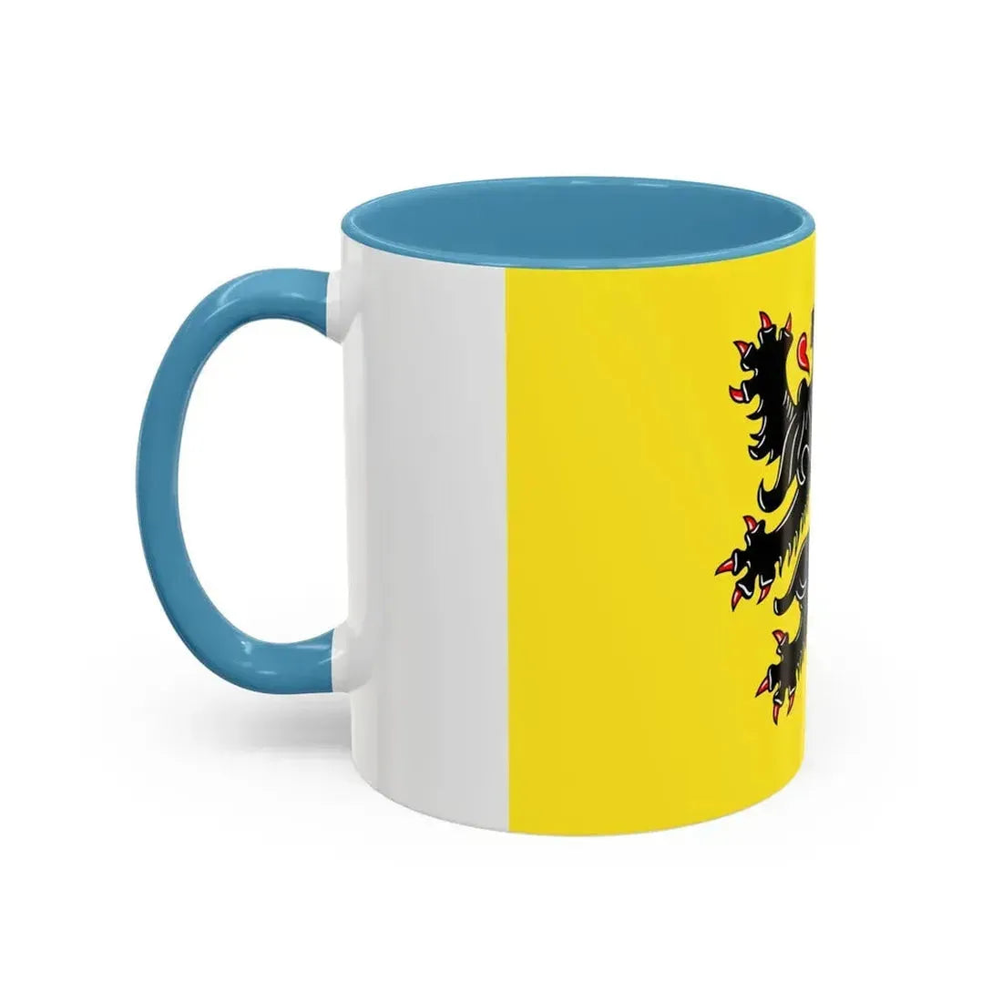Flag of Flanders the Flemish Community and the Flemish Region Belgium - Accent Coffee Mug - Go Mug Yourself