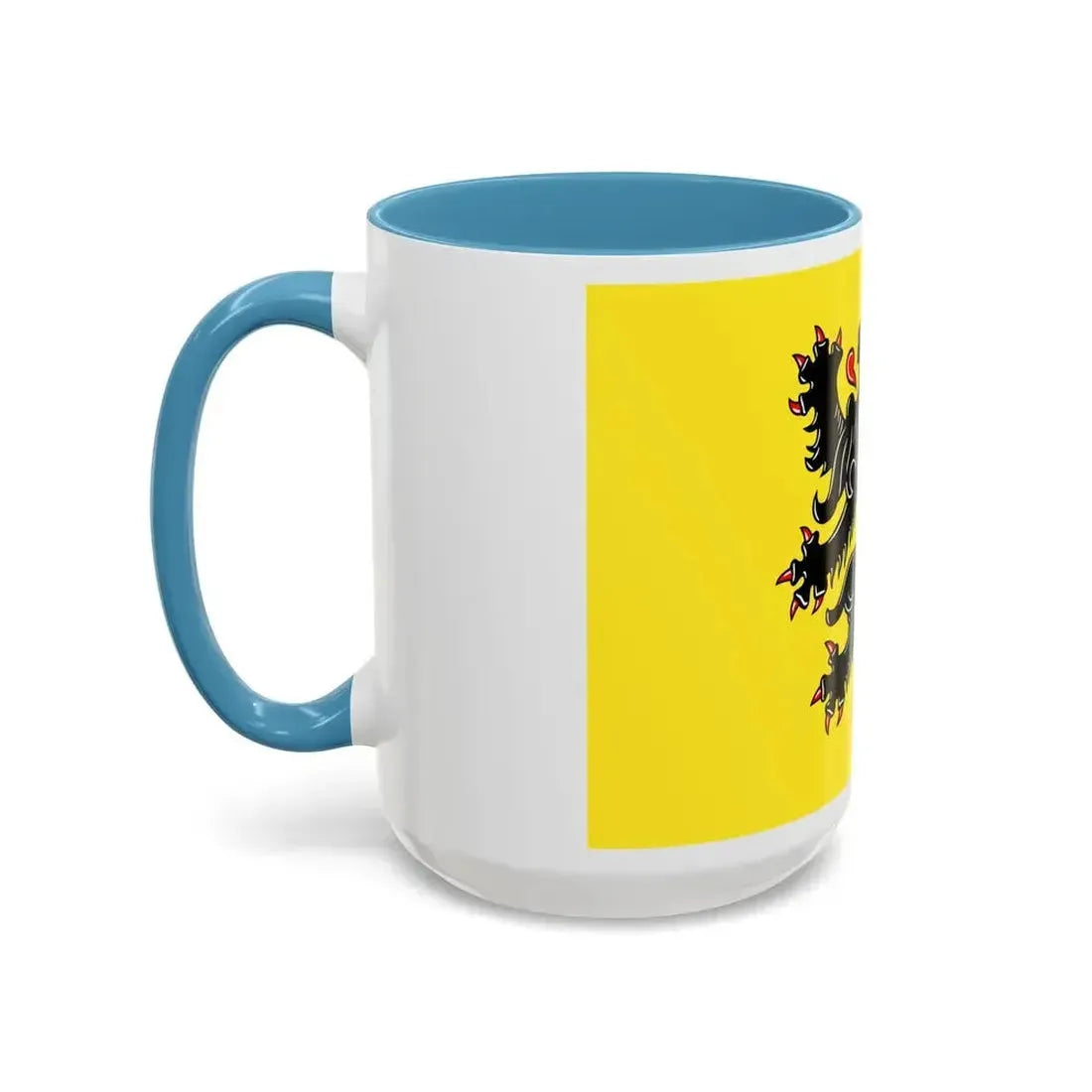 Flag of Flanders the Flemish Community and the Flemish Region Belgium - Accent Coffee Mug - Go Mug Yourself