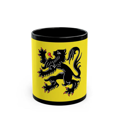 Flag of Flanders the Flemish Community and the Flemish Region Belgium - Black Coffee Mug-11oz-Go Mug Yourself