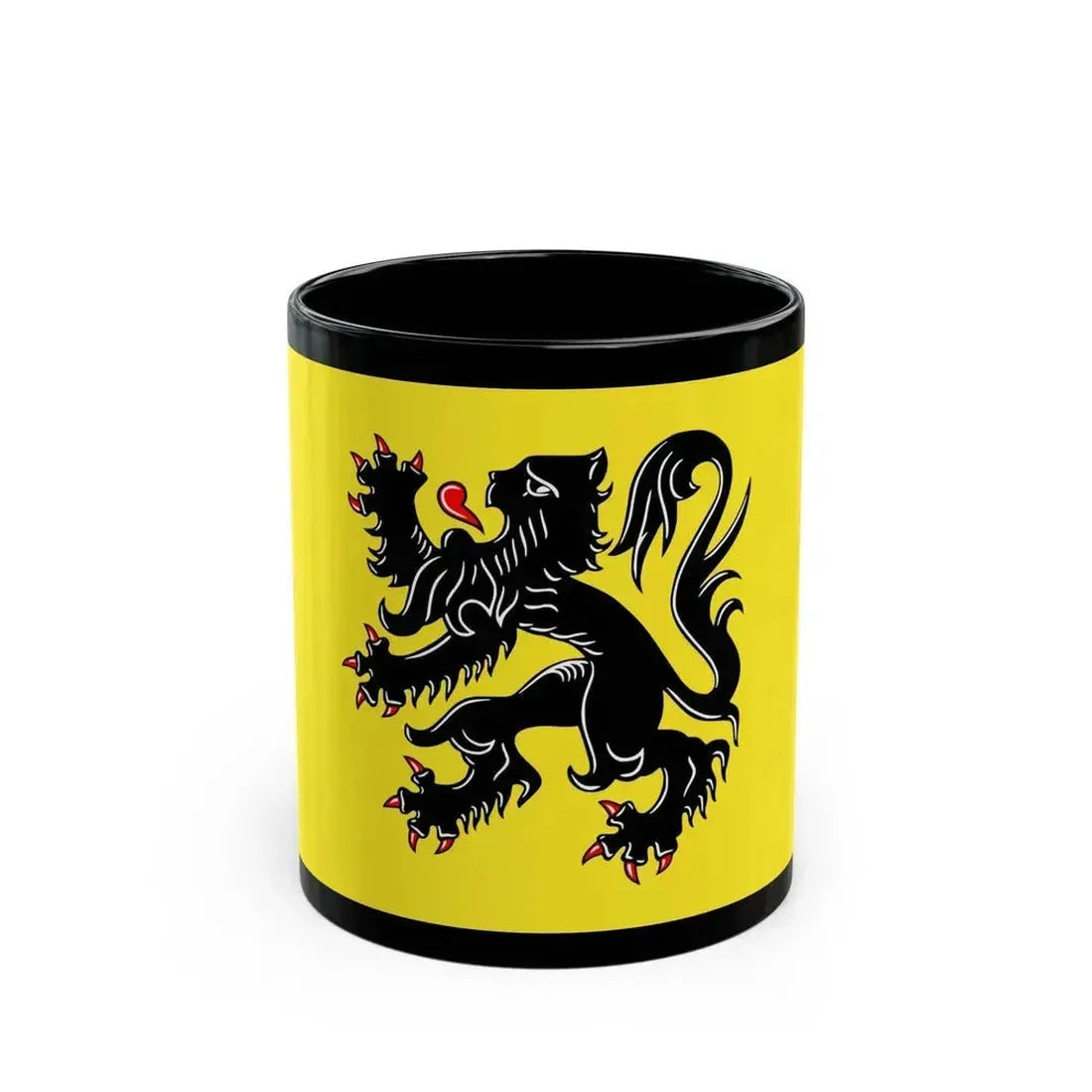Flag of Flanders the Flemish Community and the Flemish Region Belgium - Black Coffee Mug 11oz - Go Mug Yourself
