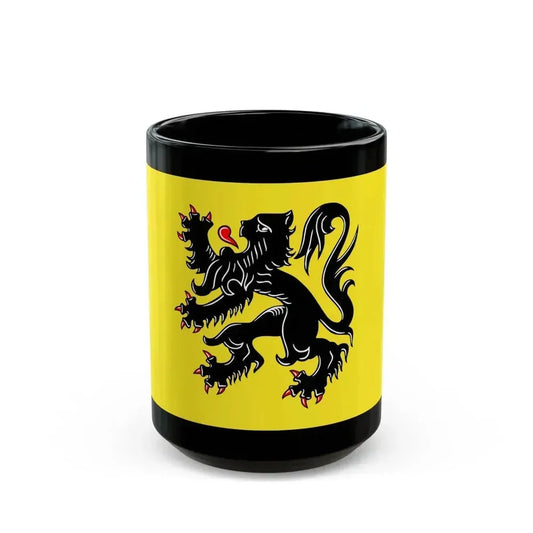 Flag of Flanders the Flemish Community and the Flemish Region Belgium - Black Coffee Mug 15oz - Go Mug Yourself