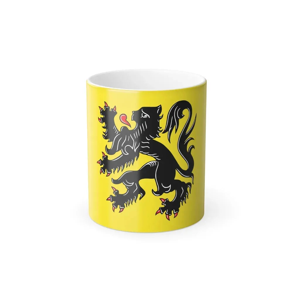 Flag of Flanders the Flemish Community and the Flemish Region Belgium - Color Changing Coffee Mug 11oz - Go Mug Yourself
