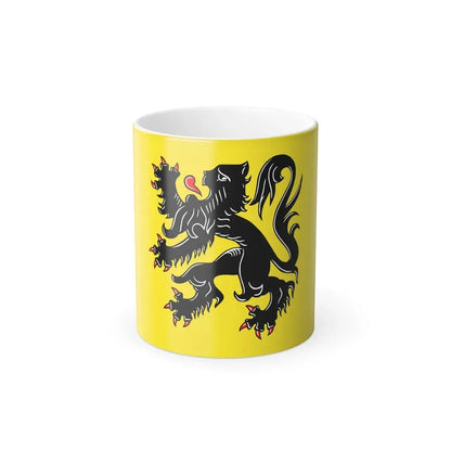 Flag of Flanders the Flemish Community and the Flemish Region Belgium - Color Changing Coffee Mug 11oz - Go Mug Yourself
