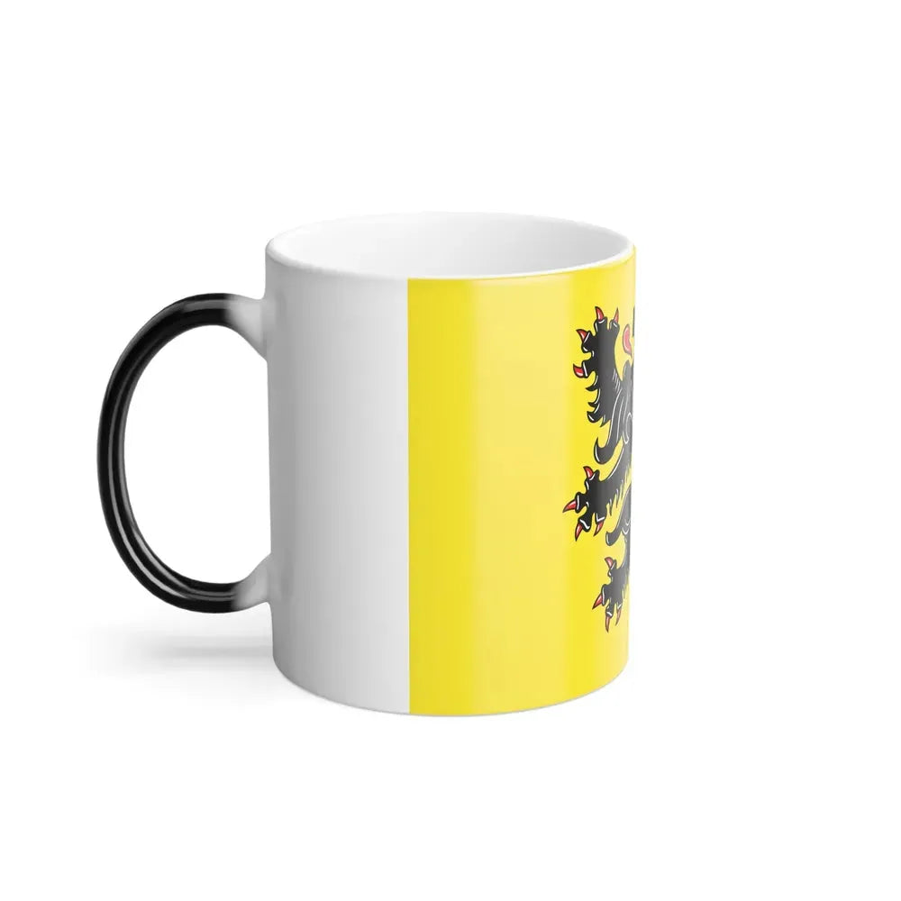 Flag of Flanders the Flemish Community and the Flemish Region Belgium - Color Changing Coffee Mug - Go Mug Yourself