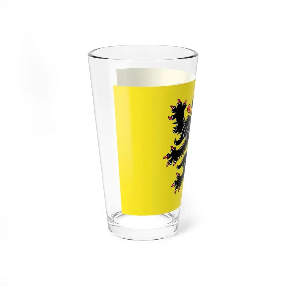 Flag of Flanders the Flemish Community and the Flemish Region Belgium - Pint Glass 16oz - Go Mug Yourself