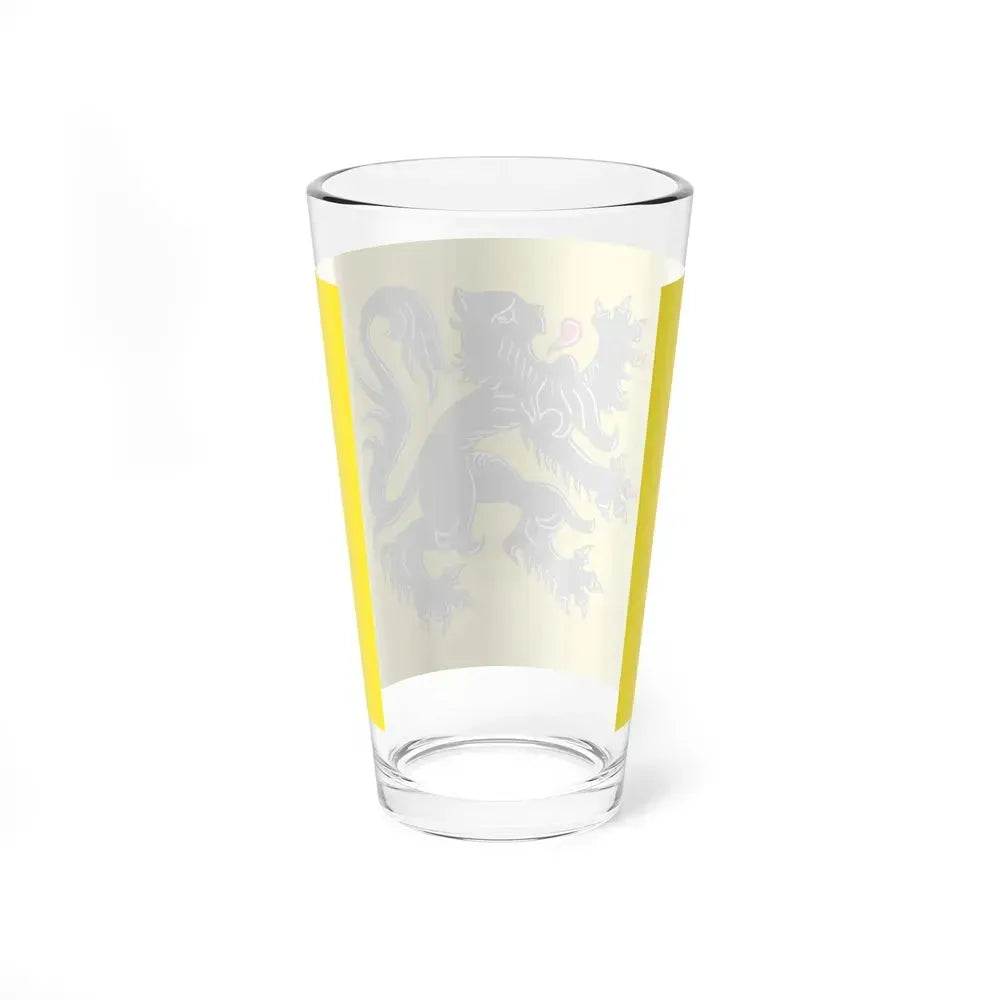 Flag of Flanders the Flemish Community and the Flemish Region Belgium - Pint Glass 16oz - Go Mug Yourself