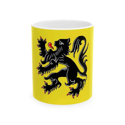 Flag of Flanders the Flemish Community and the Flemish Region Belgium - White Coffee Mug 11oz - Go Mug Yourself