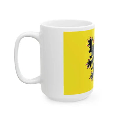 Flag of Flanders the Flemish Community and the Flemish Region Belgium - White Coffee Mug - Go Mug Yourself