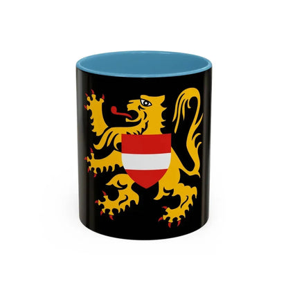 Flag of Flemish Brabant Belgium - Accent Coffee Mug 11oz Light Blue - Go Mug Yourself